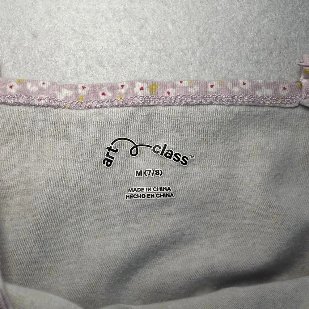 Art Class Girl’s Tank Top Cami Lavender Floral Size Medium (7/8) Summer Top
